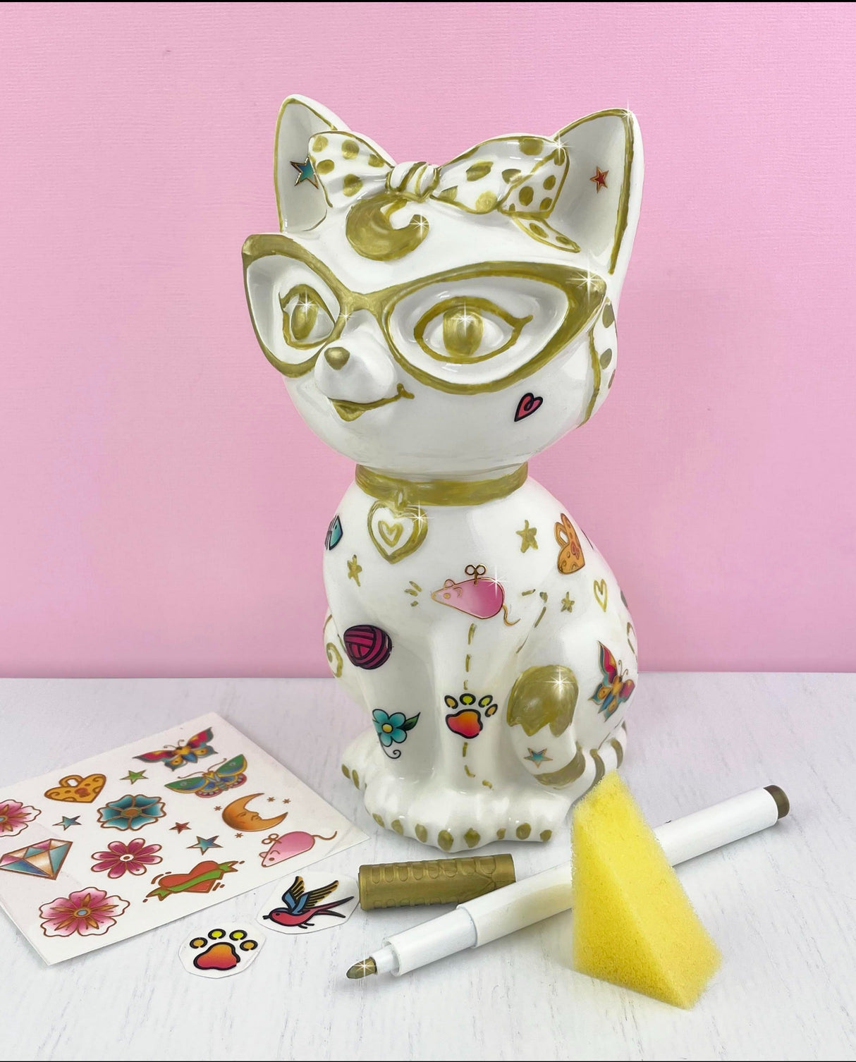 Tattoo A Kitty Ceramic Bank