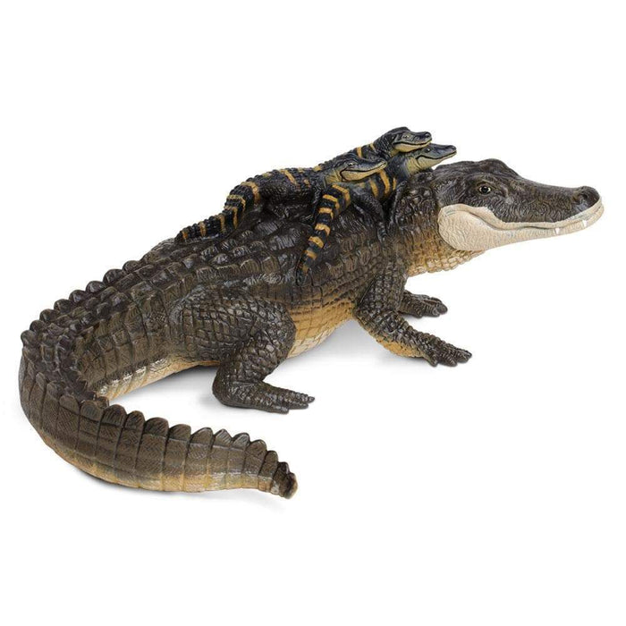 Alligator with Babies Figurine