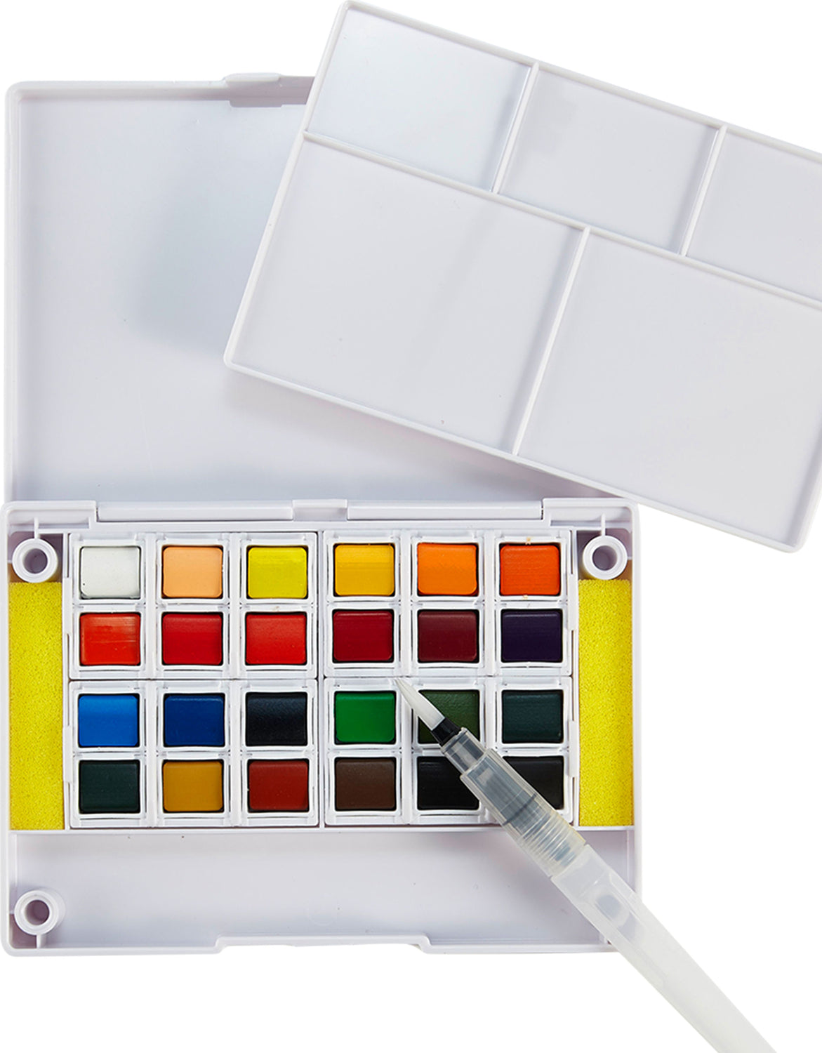 Iheartart 24 Watercolors  Water Brush Pen In Compact Travel Case