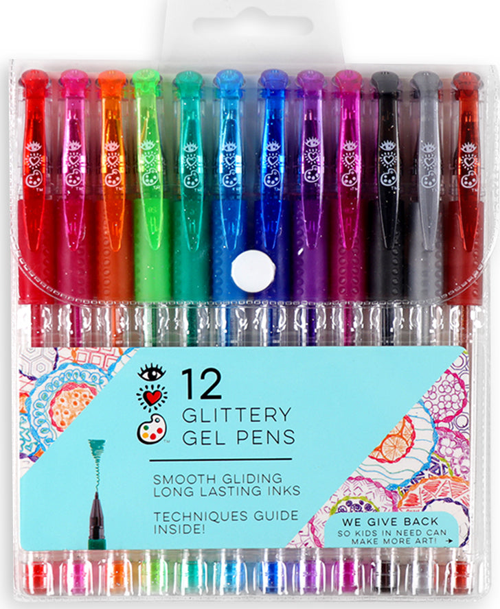 1Heart Art 12 Glitter Gel Pens