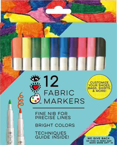 Iheartart 12 Fabric Markers