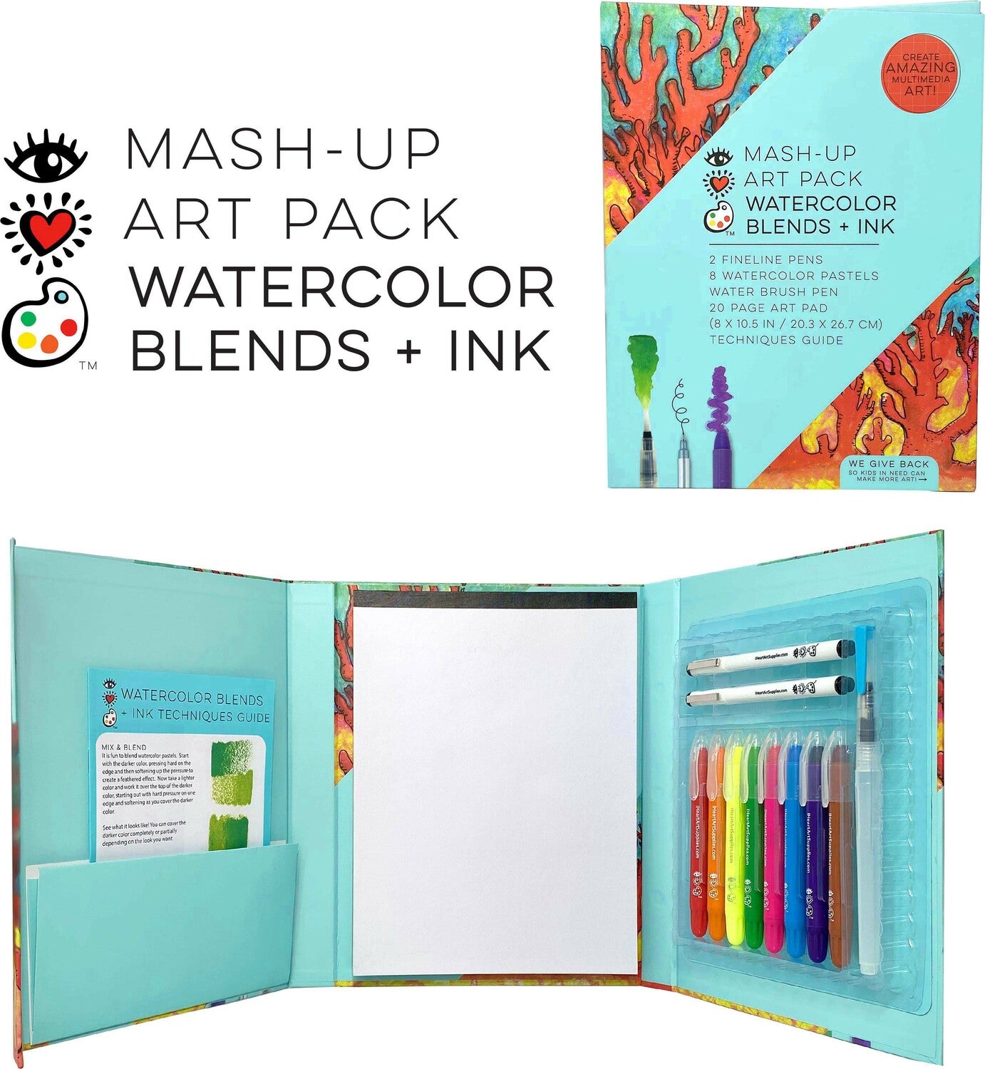Iheartart Mash-up Art Pack Watercolor Blends  Ink Total Art Set