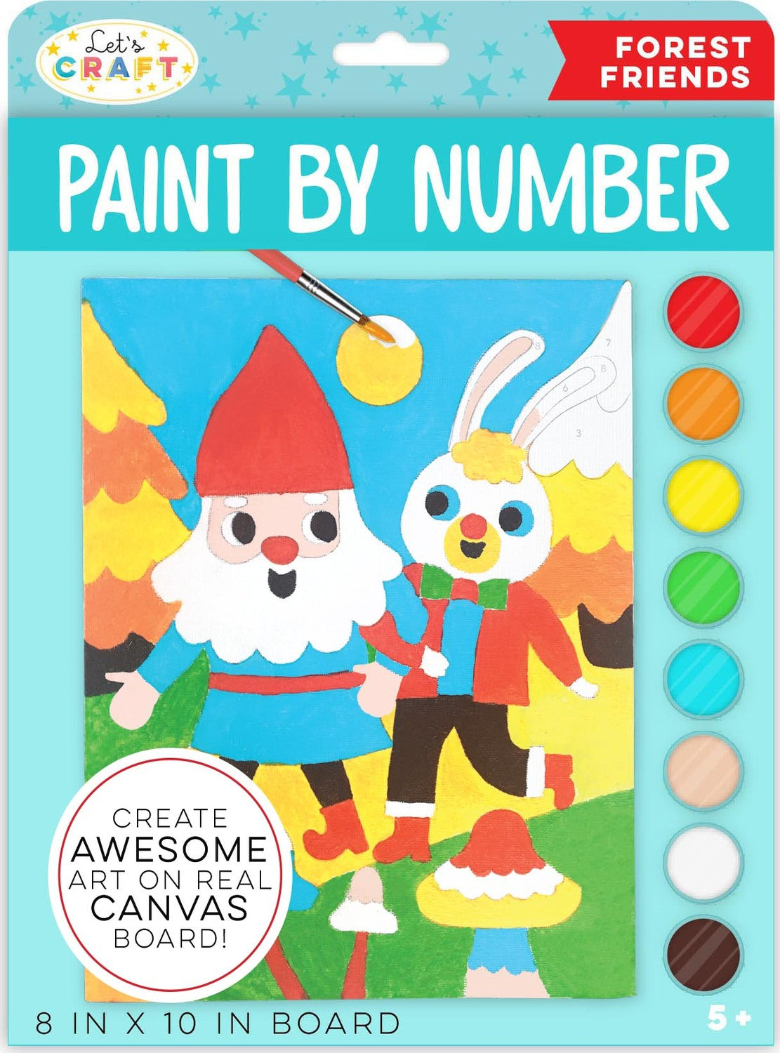 Let’s Craft Paint By Number Forest Friends On Real Canvas