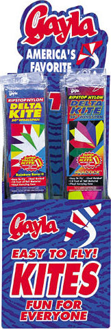 Nylon 50" Delta Kite Display of 18