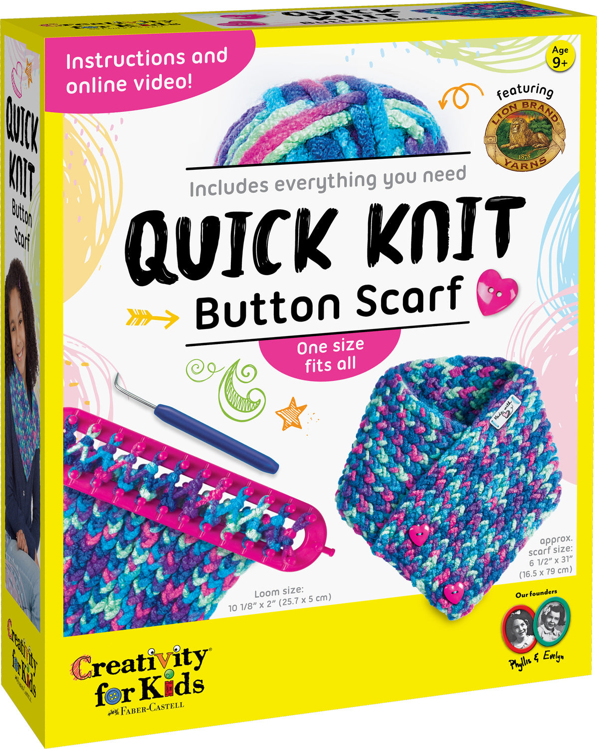 Quick Knit Button Scarf