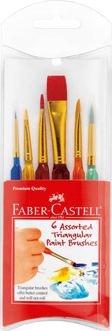 Triangular Handle Paintbrush Set 6ct