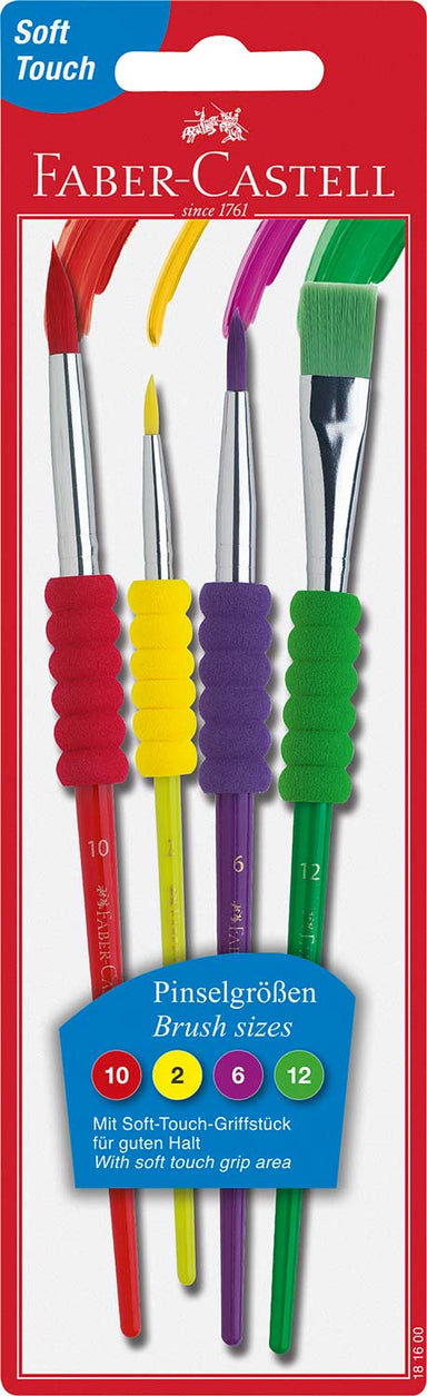 Soft Grip Brushes 4 Pack