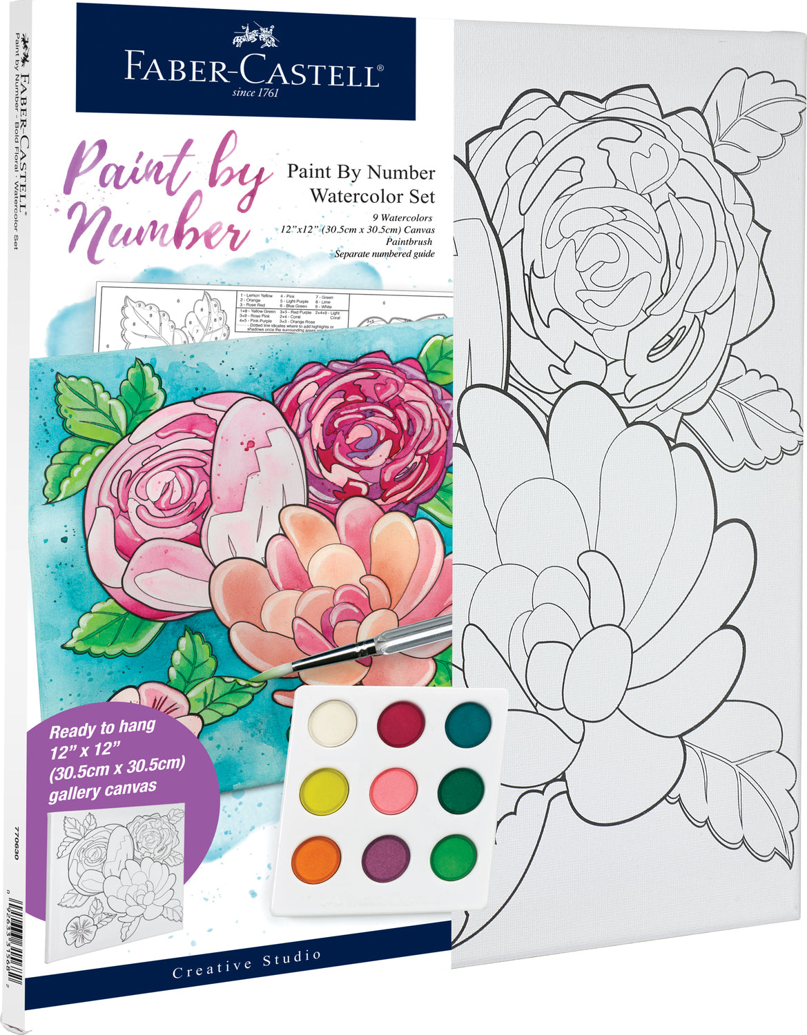 Paint By Number Watercolor Bold Floral