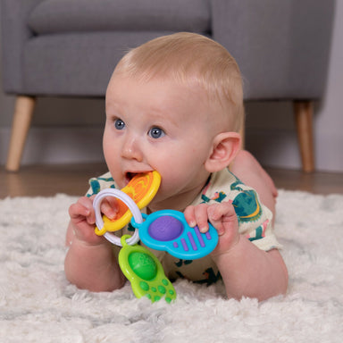 UFO Baby Rattle toys and Wooden Teether for babies of 6 months old
