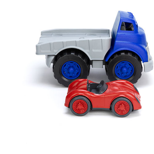 Green Toys Flatbed Truck with Red Race Car