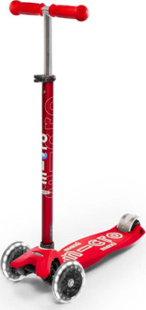 Micro Maxi Deluxe Scooter LED Red