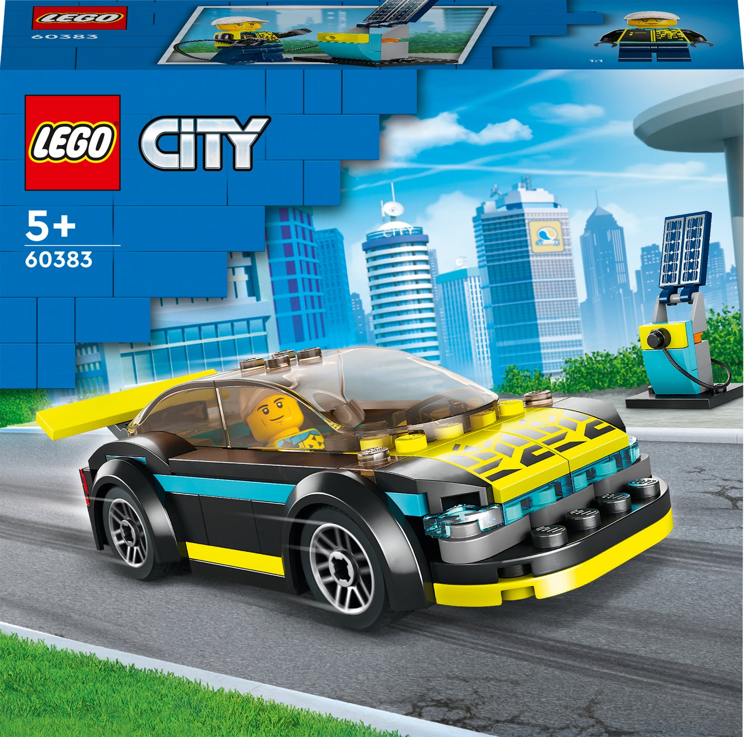 LEGO 60383 City Auto Sportiva Elettrica, Macchina Giocattolo per Bambini e  Bambine dai 5 Anni, Set Supercar con Minifigure Pilota da Corsa, Idee