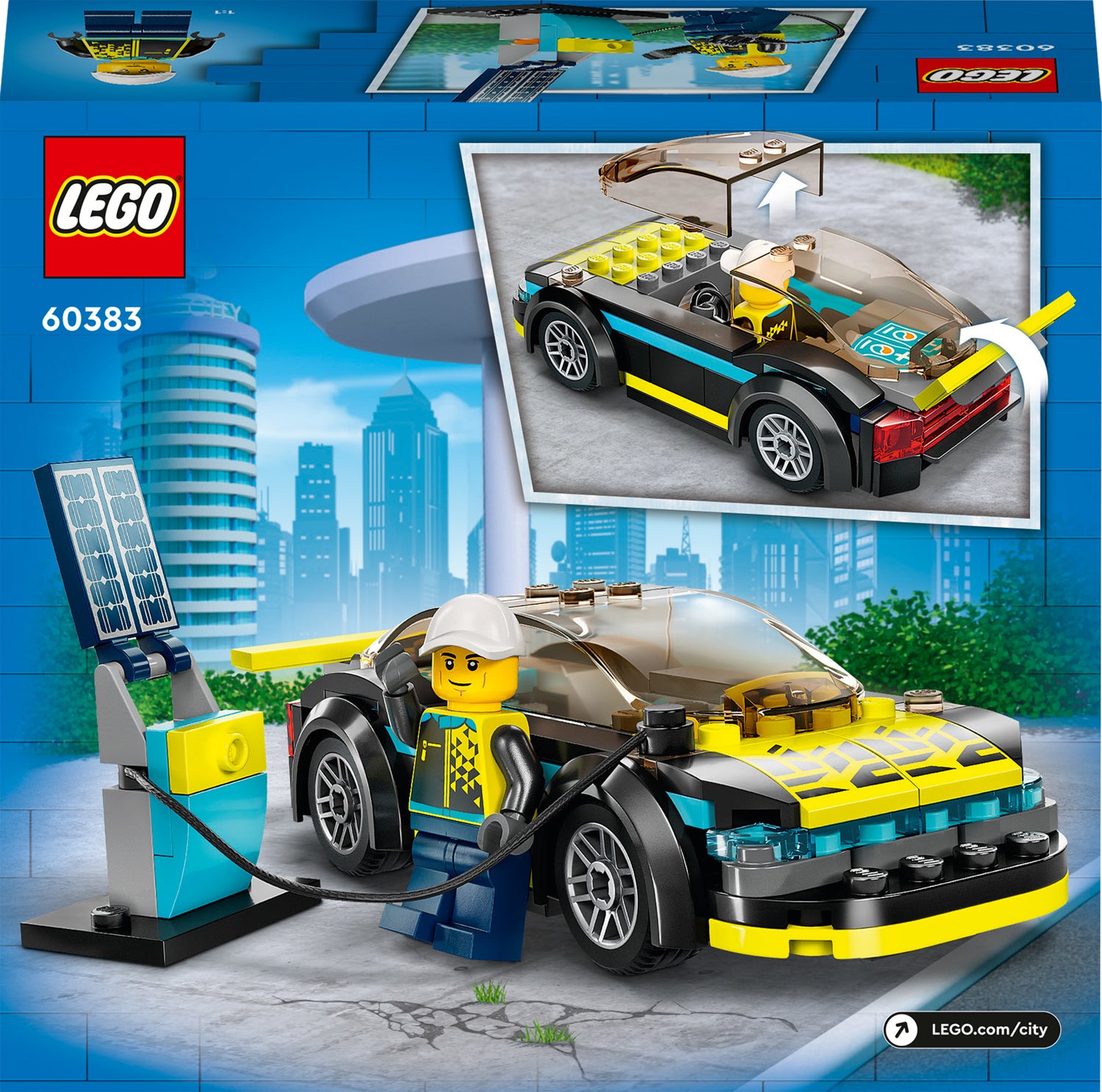 LEGO City Electric Sports Car Building Toy for Kids 60383