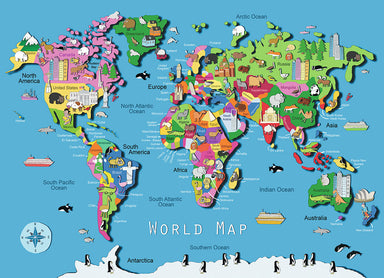 60pc Puzzle - World Map