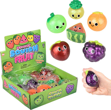 Squish Sticky Fruit 2.25" (assortment - sold individually)