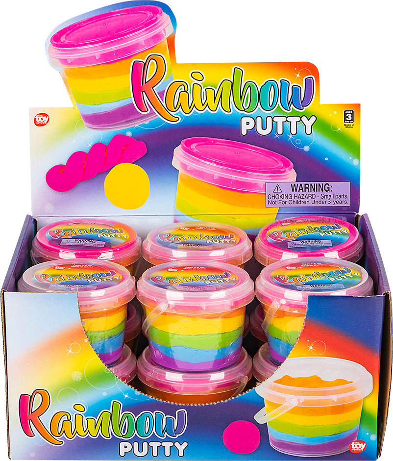 4" Rainbow Bouncing Putty