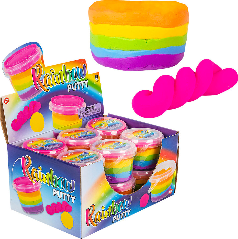 4" Rainbow Bouncing Putty