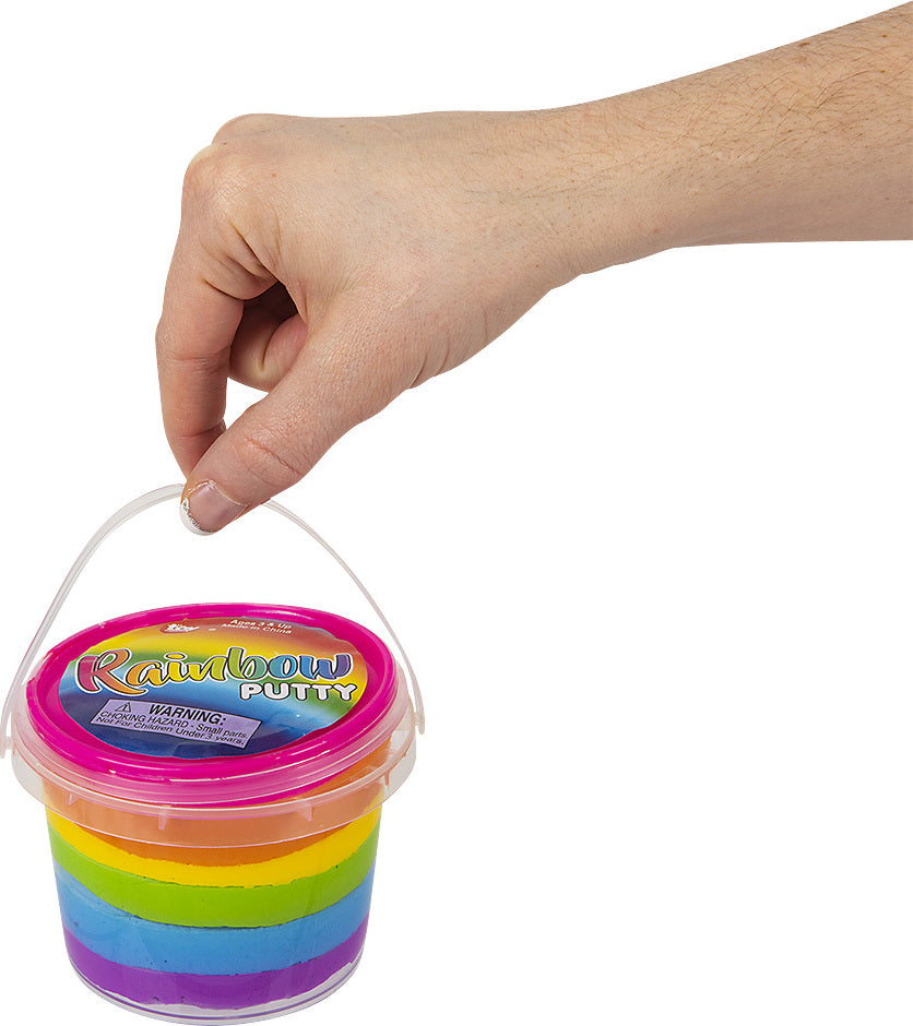 4" Rainbow Bouncing Putty