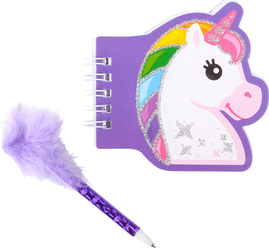 Unicorn Notebook With Feather Pen