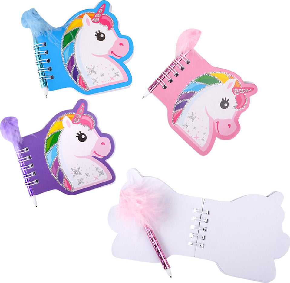Unicorn Notebook With Feather Pen