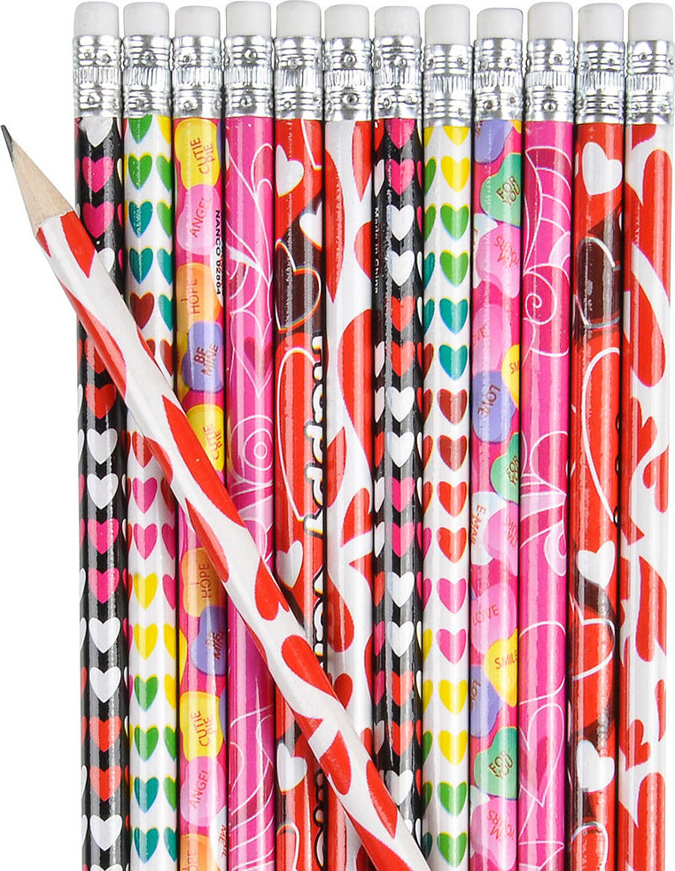 Valentine's Day Pencil 7.5" (assortment - sold individually)