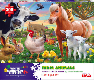 Farm Animals - 300 Piece - White Mountain Puzzles