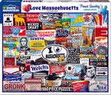 I Love Massachusetts - 1000 Piece - White Mountain Puzzles